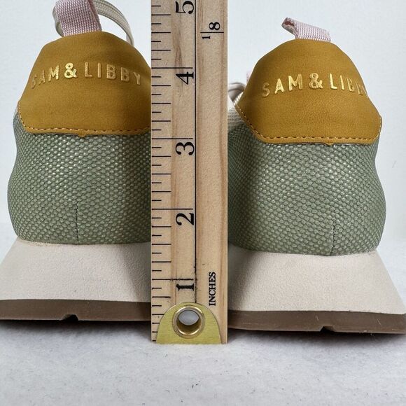 Sam and Libby Women's Randal Sneaker 11M  Bayleaf Green Lace Up Vegan Pastel - Picture 15 of 16